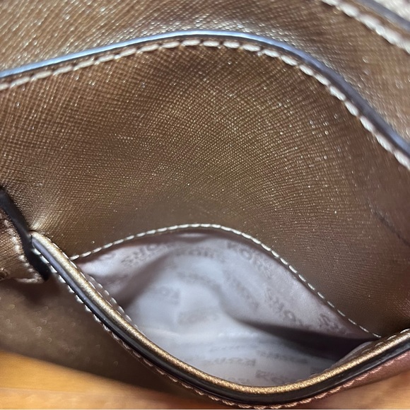 Michael Kors Gold Leather Cindy Dome Satchel - Picture 12 of 13